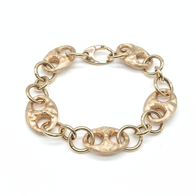 Pulsera calabrote oro 18k de segunda...