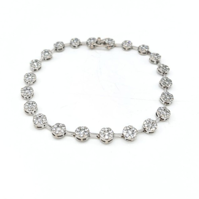 Pulsera de oro 18k con diamantes de...