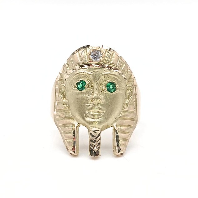 Sello faraón de oro 18k con...