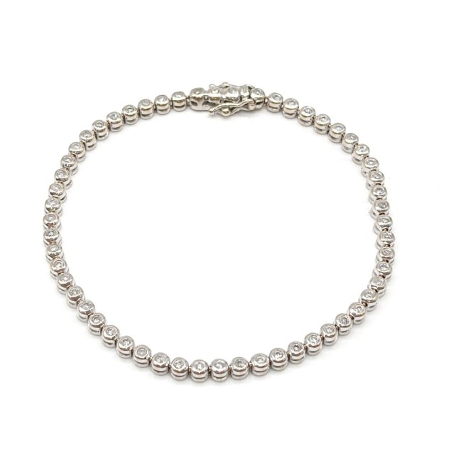 Pulsera Riviere con diamantes 18k...