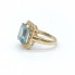 Anillo con circonitas de oro 18k de segunda mano