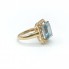 Anillo con circonitas de oro 18k de segunda mano