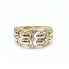 Bague bicolore en or 18K d'occasion avec zirconias