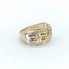 Bague bicolore en or 18K d'occasion avec zirconias