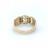 Bague bicolore en or 18K d'occasion avec zirconias