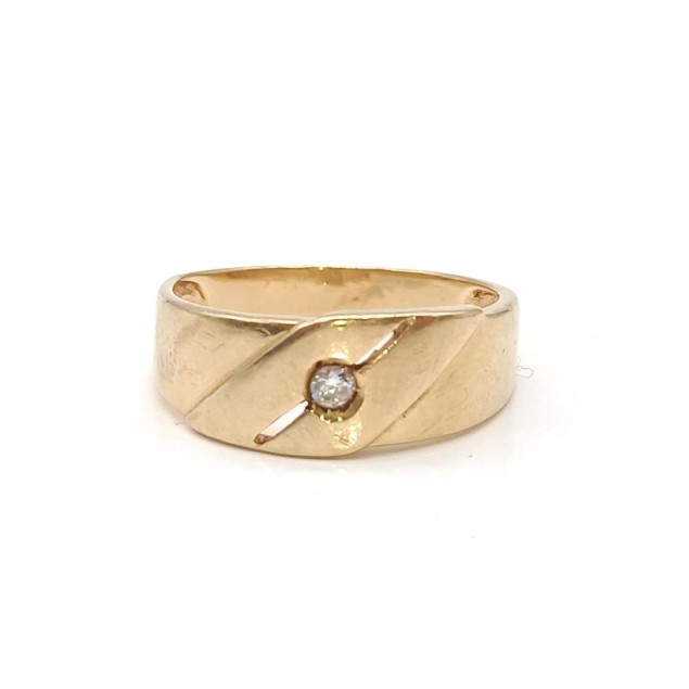 Anillo de oro 18k con circonita...