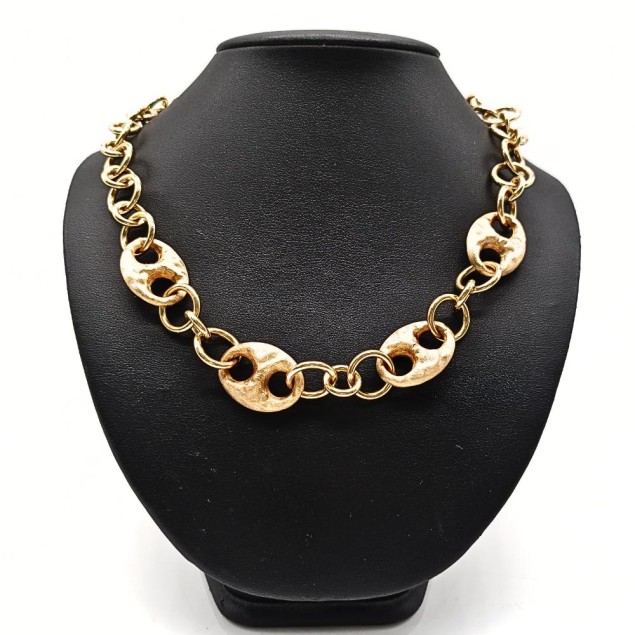 Collar alternado de oro 18k segunda...