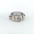 Anillo de oro bicolor 18k con diamantes de segunda mano