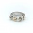 Anillo de oro bicolor 18k con diamantes de segunda mano