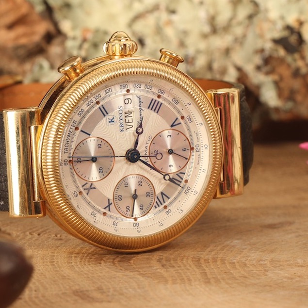 Reloj de Oro Kronos Chronograph Automatic de segunda mano